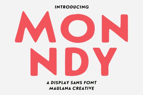 Monndy Stamp Display Font: Elevate Your Designs with Bold, Rough Typography