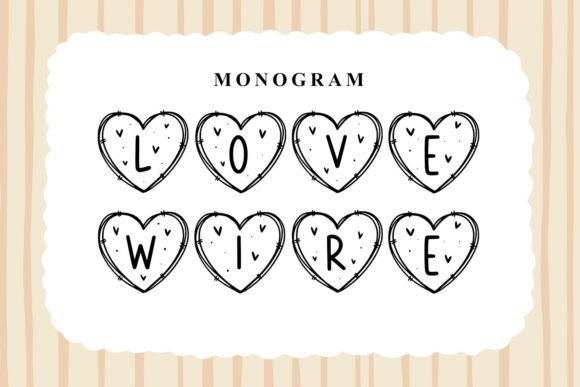 Monogram Love Wire: A Romantic Script for Modern Design